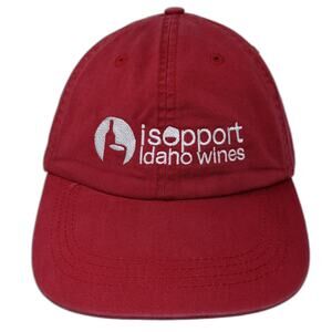 I Support Idaho Wines Slideback Hat Red One Size Embroidered Alternative
